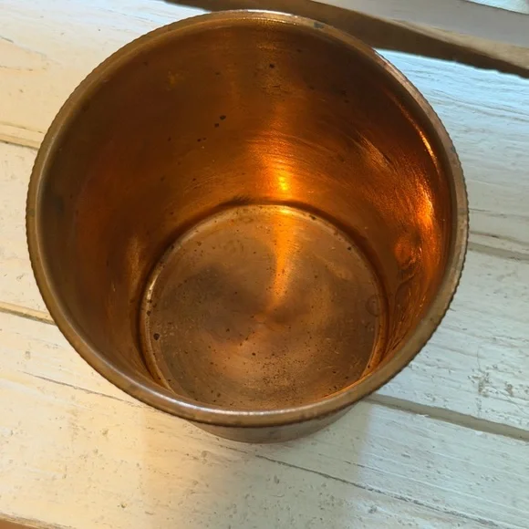 Embossed Copper Cup with Monogram - Picture 2 of 3